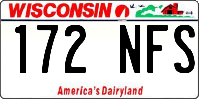 WI license plate 172NFS