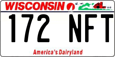 WI license plate 172NFT