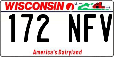 WI license plate 172NFV