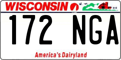 WI license plate 172NGA