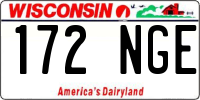 WI license plate 172NGE