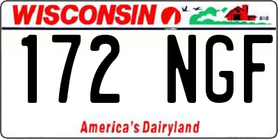 WI license plate 172NGF
