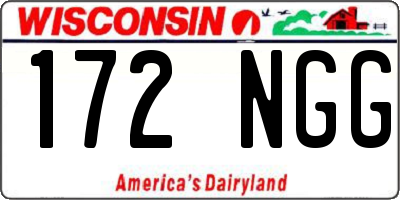 WI license plate 172NGG