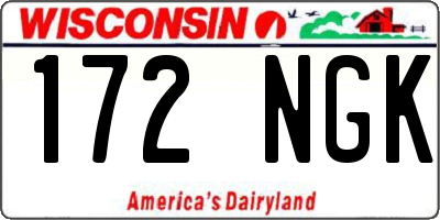 WI license plate 172NGK
