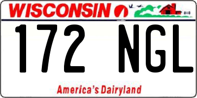 WI license plate 172NGL