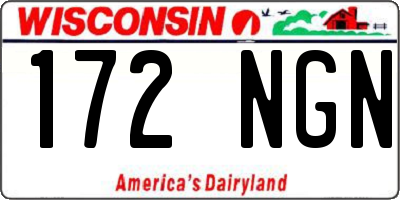 WI license plate 172NGN