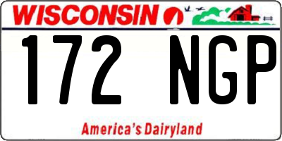 WI license plate 172NGP