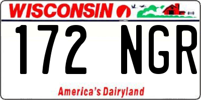 WI license plate 172NGR