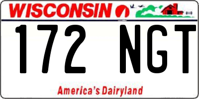 WI license plate 172NGT