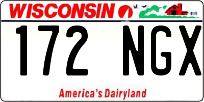 WI license plate 172NGX
