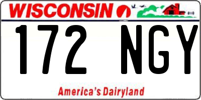 WI license plate 172NGY