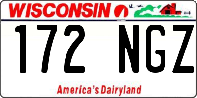 WI license plate 172NGZ