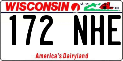 WI license plate 172NHE