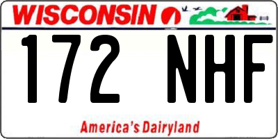 WI license plate 172NHF