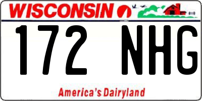 WI license plate 172NHG