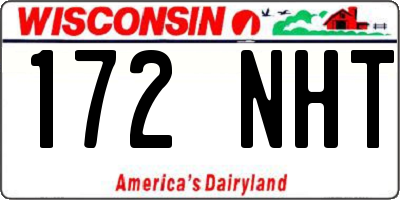 WI license plate 172NHT