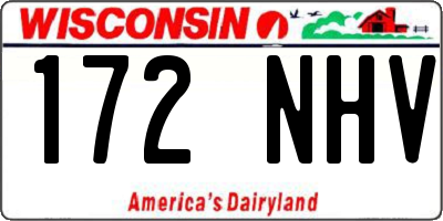 WI license plate 172NHV