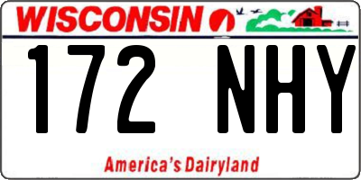 WI license plate 172NHY