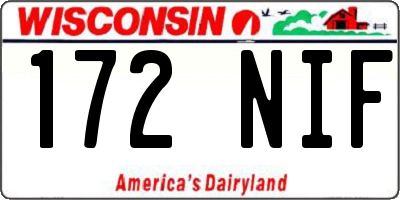 WI license plate 172NIF