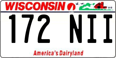 WI license plate 172NII