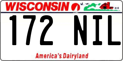 WI license plate 172NIL