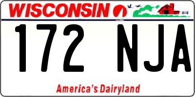 WI license plate 172NJA
