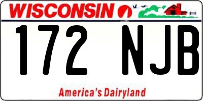 WI license plate 172NJB