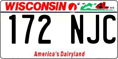 WI license plate 172NJC