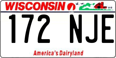 WI license plate 172NJE