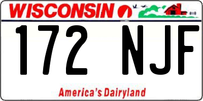 WI license plate 172NJF