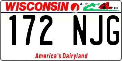 WI license plate 172NJG