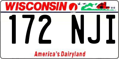 WI license plate 172NJI