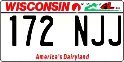 WI license plate 172NJJ