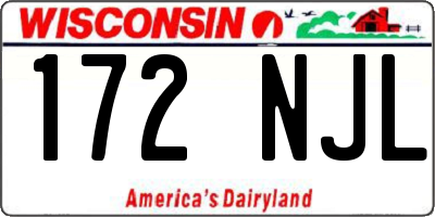 WI license plate 172NJL