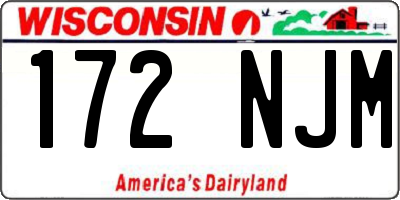 WI license plate 172NJM