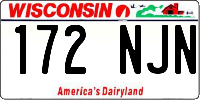 WI license plate 172NJN