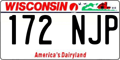 WI license plate 172NJP