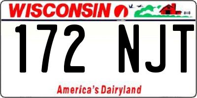 WI license plate 172NJT