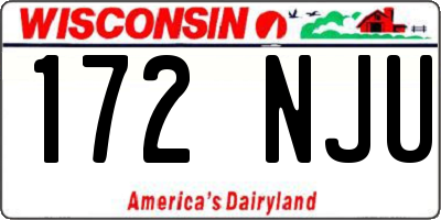 WI license plate 172NJU