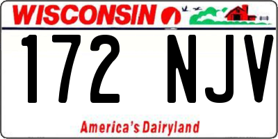 WI license plate 172NJV