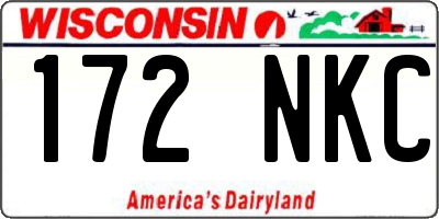 WI license plate 172NKC