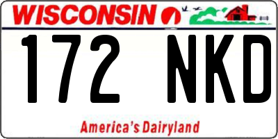 WI license plate 172NKD