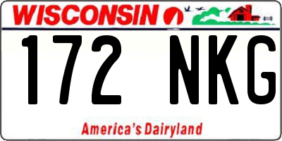 WI license plate 172NKG