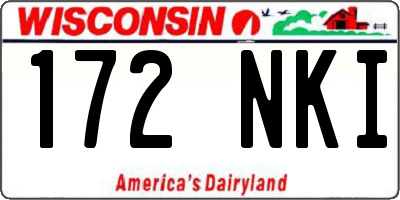 WI license plate 172NKI