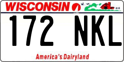 WI license plate 172NKL