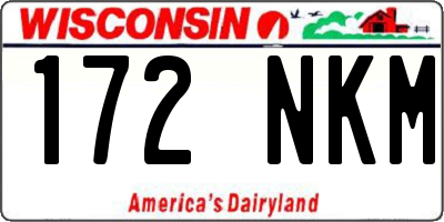 WI license plate 172NKM