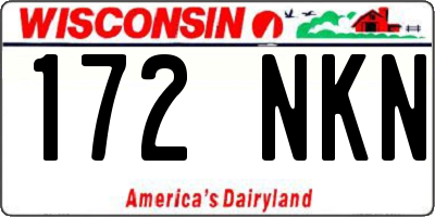 WI license plate 172NKN