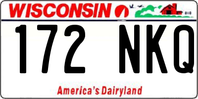 WI license plate 172NKQ
