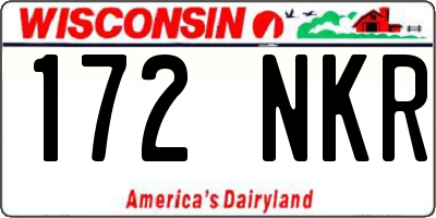 WI license plate 172NKR