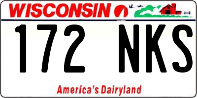 WI license plate 172NKS